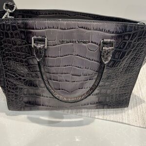 Michael Kors Black Crocodile Embossed Tote